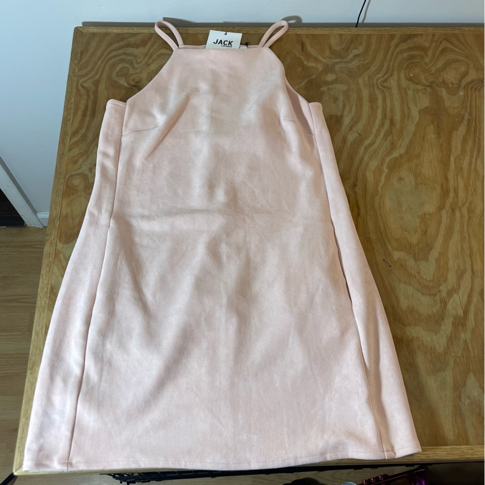 Jack by BB Dakota Faux Suede Light Pink Dress